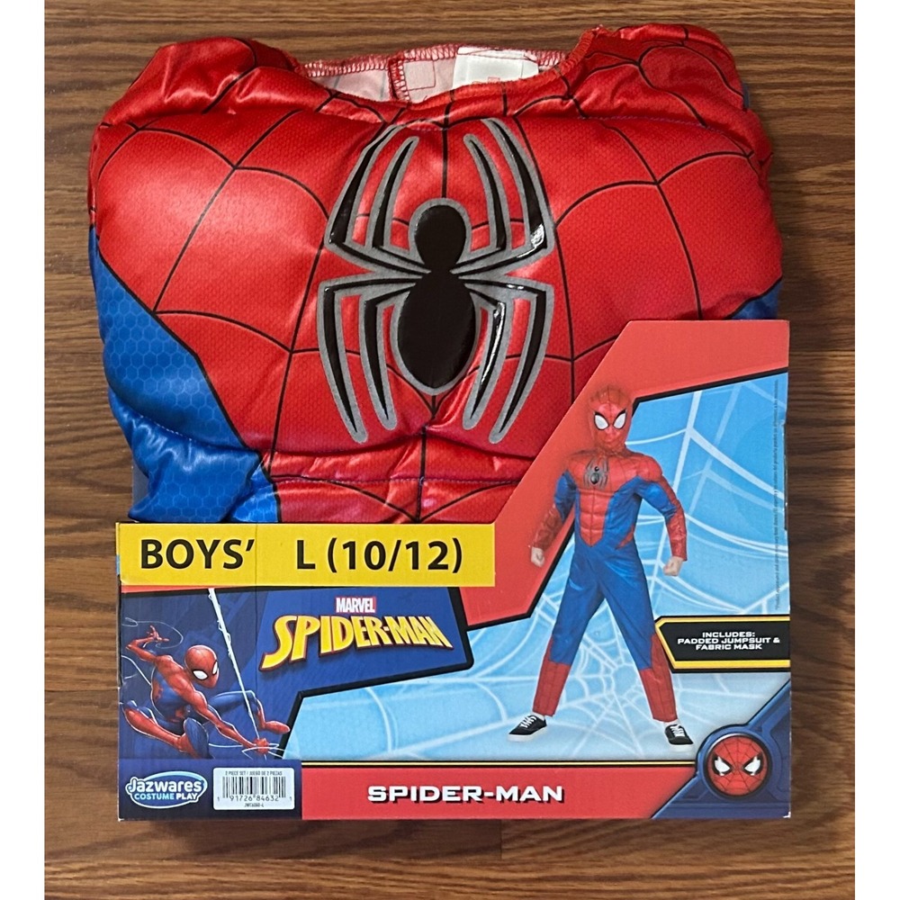 Marvel SPIDER-MAN Halloween Costume Boys Child Size Large (10/12) New